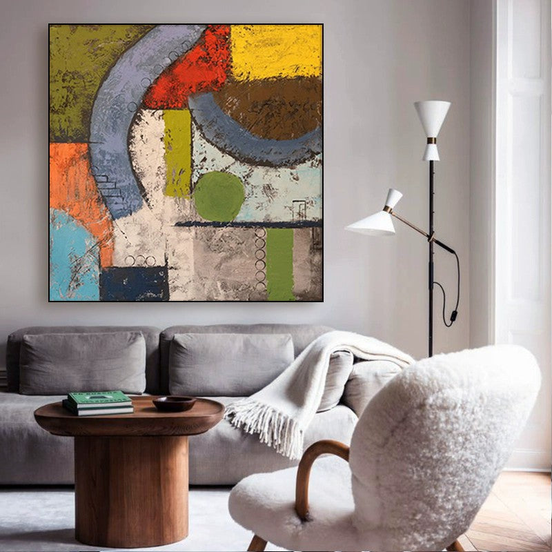 Medieval Style Block Scraper Palette Wall Paintings Hand Painted Abstract Oil Painting On Canvas Wall Art Picture Decor Home