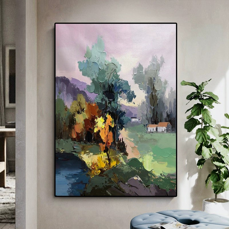 Hand-Painted Oil Paintings On Canvas Abstract Landscape Painting Wall Picture For Living Room Home Decor Art No Framed