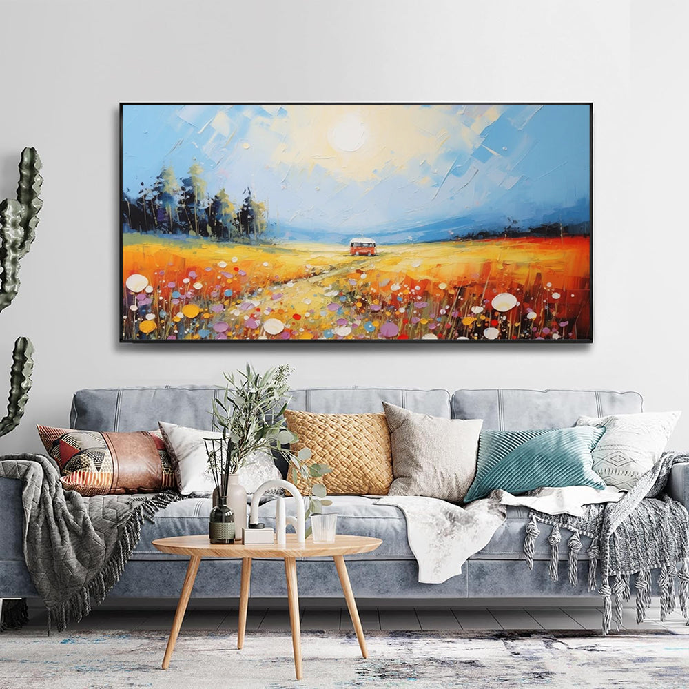 Natural Scenery Paintings Art Hand Painted Canvas Oil Painting Wall Art Scene Wall Pictures Large Art For Living Room Decor