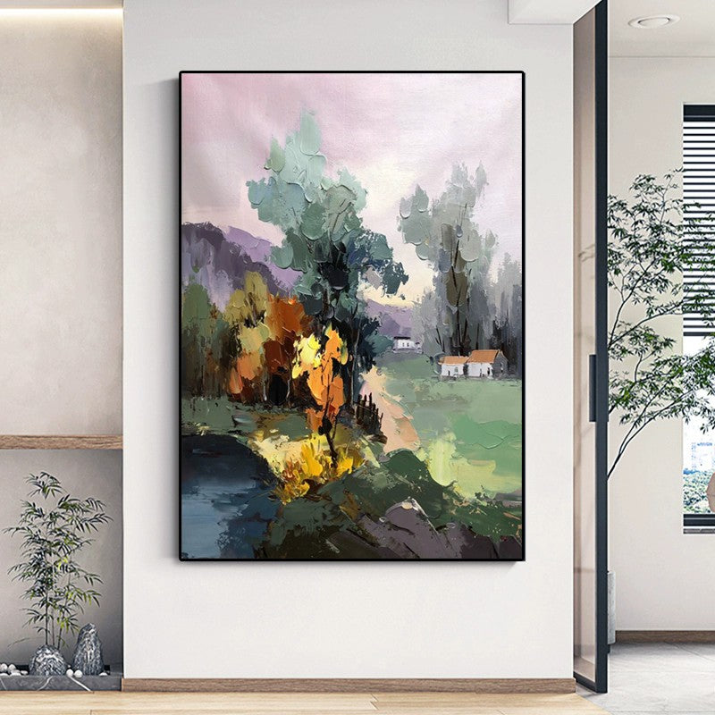 Hand-Painted Oil Paintings On Canvas Abstract Landscape Painting Wall Picture For Living Room Home Decor Art No Framed