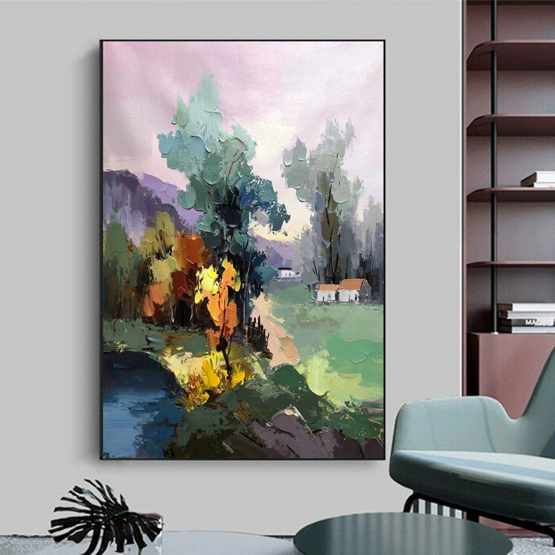 Hand-Painted Oil Paintings On Canvas Abstract Landscape Painting Wall Picture For Living Room Home Decor Art No Framed