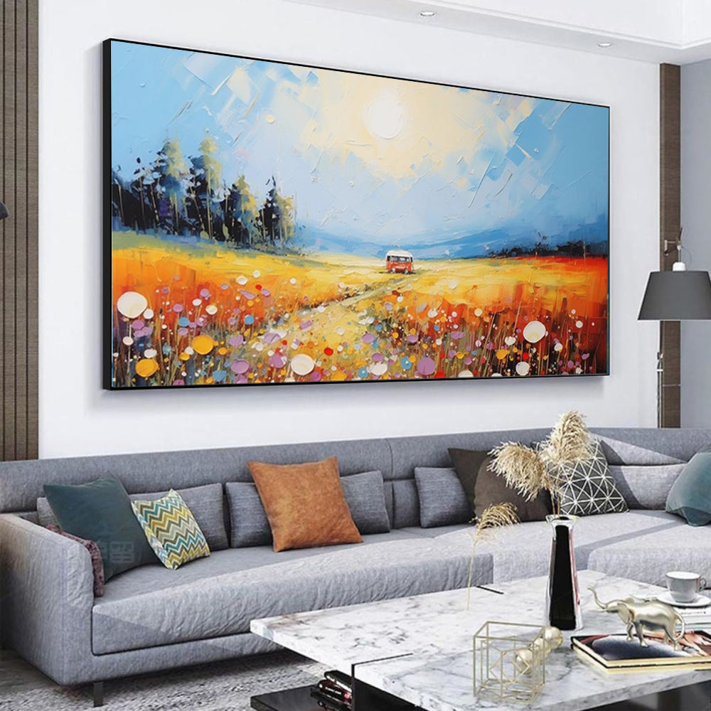 Natural Scenery Paintings Art Hand Painted Canvas Oil Painting Wall Art Scene Wall Pictures Large Art For Living Room Decor